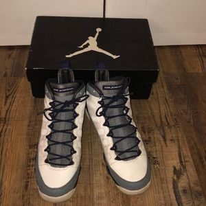 Girls Air Jordan 9 Retro (GS) White Purple Size 7